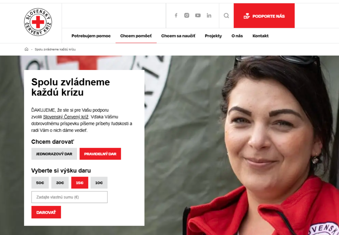 Darovacia stranka Cerveny kriz