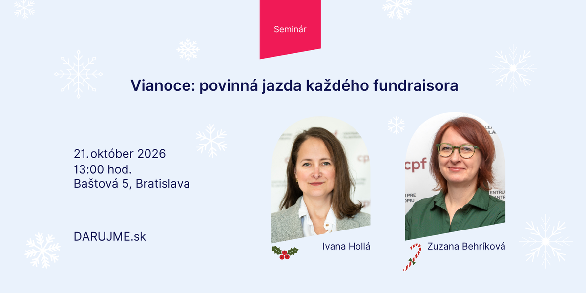 Seminár Vianoce: povinná jazda každého fundraisora - titulka